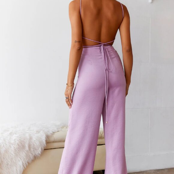 Hello Molly Adrianna Lilac Jumpsuit - Picture 2 of 3